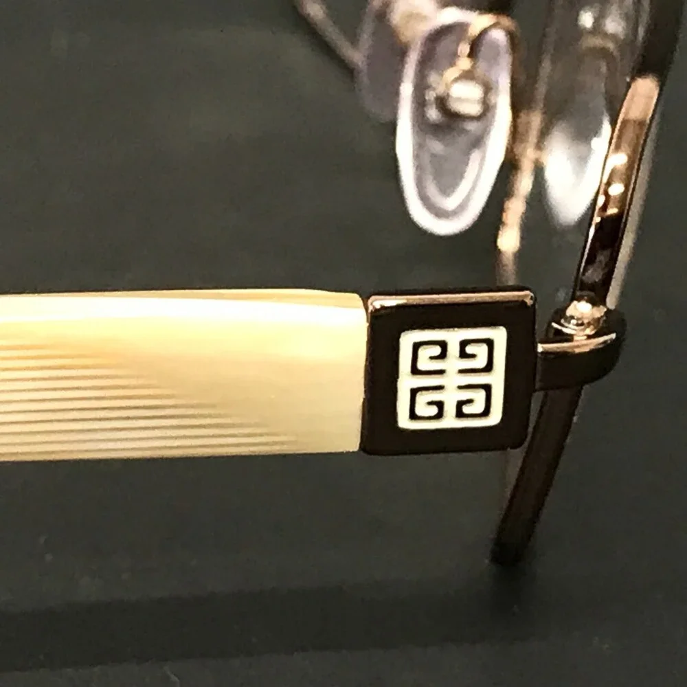 Givenchy Eyeglasses Frames VGV 204 COL.SCCX Brown Beige Horn Rectangle 53-16-135